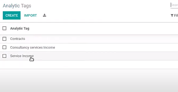 chart of accounts odoo On the next page, make a new tag by clicking on the “Create” button.