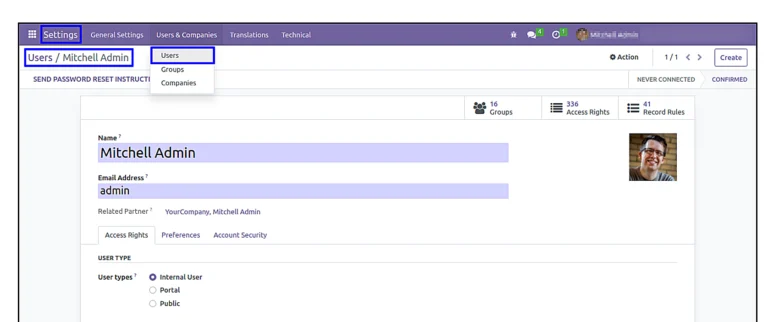 Once purchased, go to “Settings” in your Odoo Dashboard.