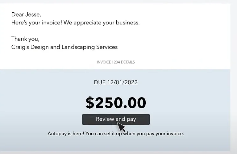 For customers to set up autopay, they need to select the “Review and Pay” option